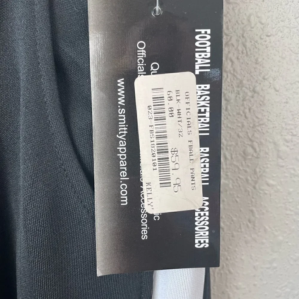 NWT Smitty Officials Football Pants Size 32